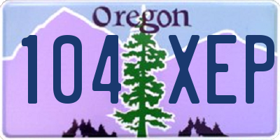 OR license plate 104XEP