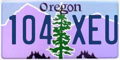 OR license plate 104XEU