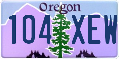 OR license plate 104XEW