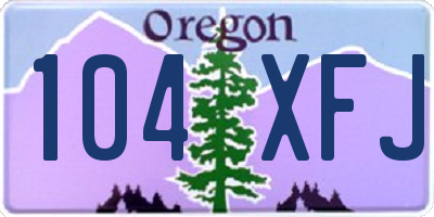 OR license plate 104XFJ