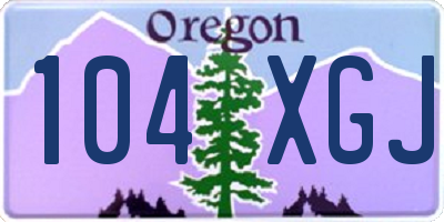 OR license plate 104XGJ