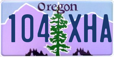 OR license plate 104XHA