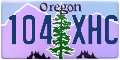 OR license plate 104XHC