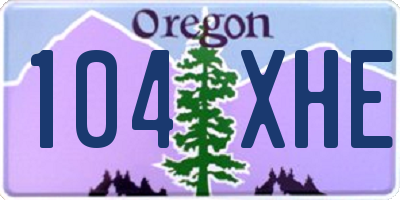 OR license plate 104XHE