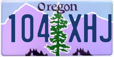 OR license plate 104XHJ