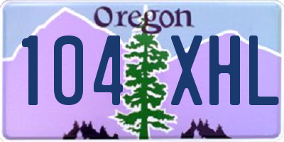 OR license plate 104XHL