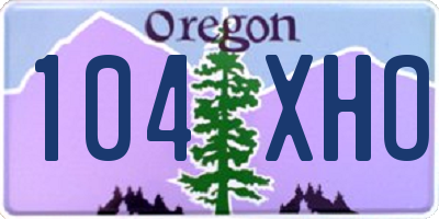 OR license plate 104XHO
