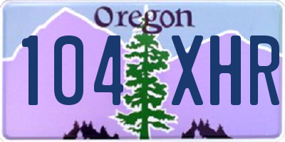OR license plate 104XHR