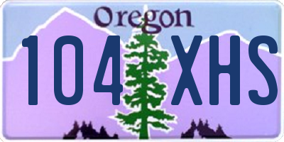 OR license plate 104XHS