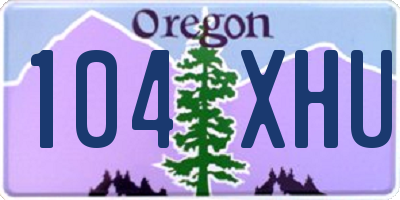 OR license plate 104XHU