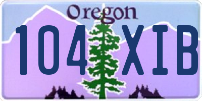 OR license plate 104XIB