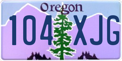 OR license plate 104XJG