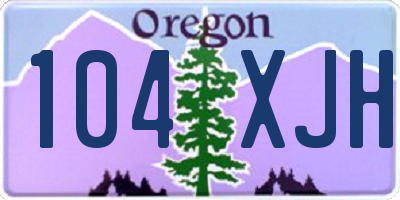 OR license plate 104XJH