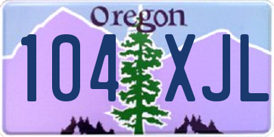 OR license plate 104XJL