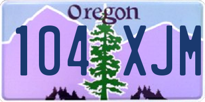 OR license plate 104XJM