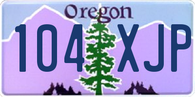 OR license plate 104XJP