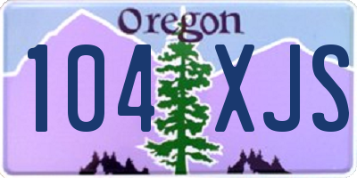 OR license plate 104XJS