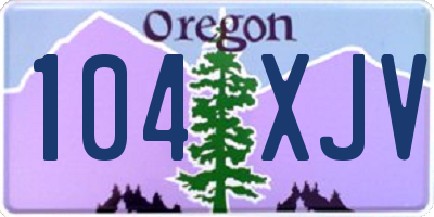 OR license plate 104XJV
