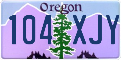 OR license plate 104XJY