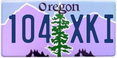 OR license plate 104XKI