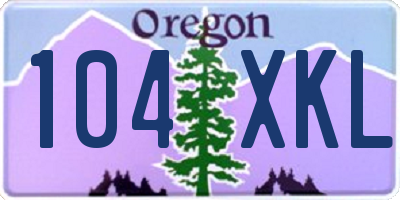 OR license plate 104XKL