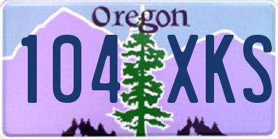 OR license plate 104XKS