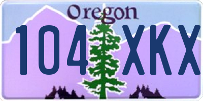 OR license plate 104XKX