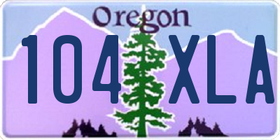 OR license plate 104XLA