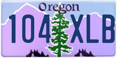 OR license plate 104XLB