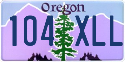 OR license plate 104XLL