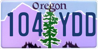 OR license plate 104YDD
