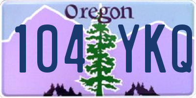OR license plate 104YKQ