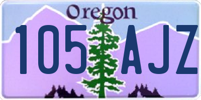 OR license plate 105AJZ
