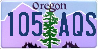 OR license plate 105AQS