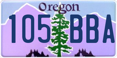 OR license plate 105BBA