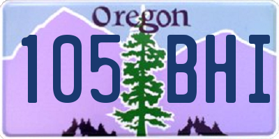 OR license plate 105BHI
