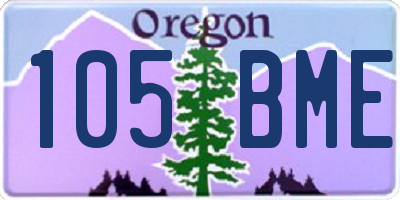 OR license plate 105BME
