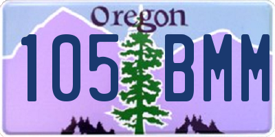 OR license plate 105BMM