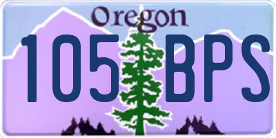 OR license plate 105BPS