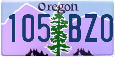 OR license plate 105BZO