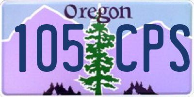 OR license plate 105CPS