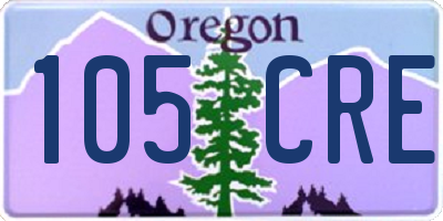 OR license plate 105CRE