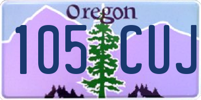 OR license plate 105CUJ