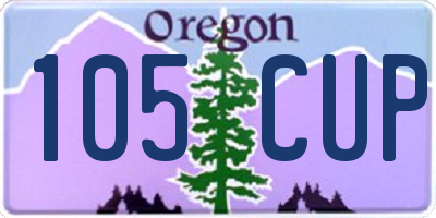 OR license plate 105CUP