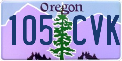 OR license plate 105CVK
