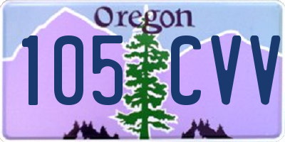 OR license plate 105CVV