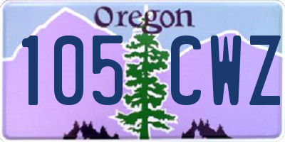 OR license plate 105CWZ