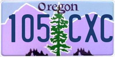 OR license plate 105CXC