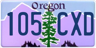 OR license plate 105CXD
