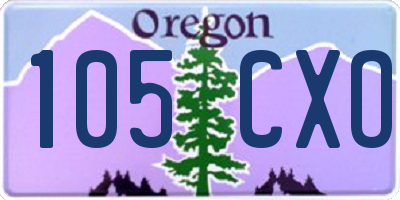 OR license plate 105CXO